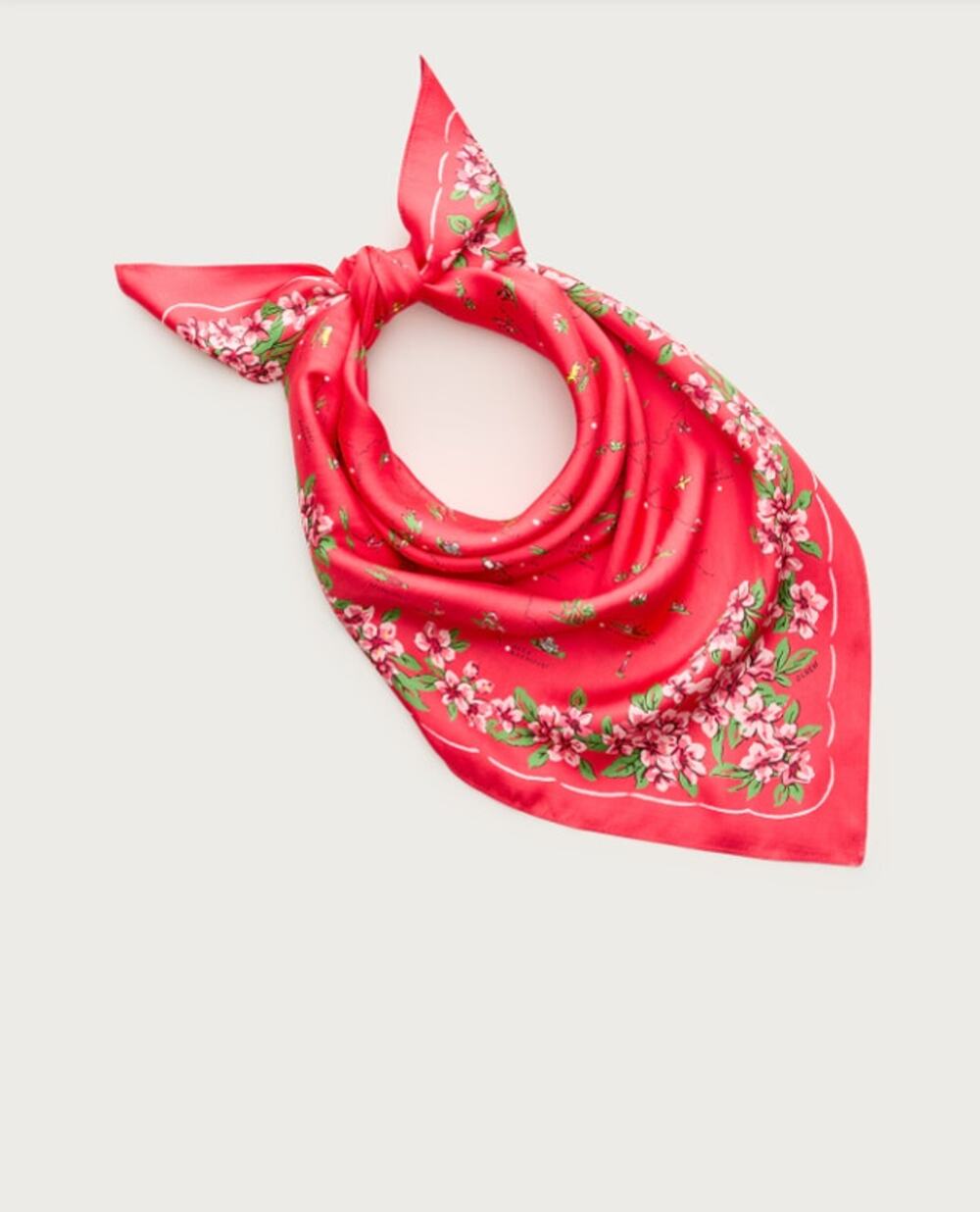 J.Crew Oversized Silk Bandana Scarf California Poppy NWT 30x30